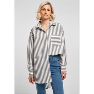 Urban Classics Ladies Oversized Stripe Shirt white/darkshadow - XS
