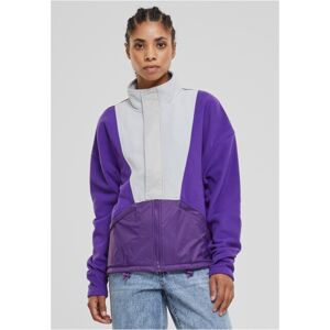 Urban Classics Ladies Polarfleece Track Jacket realviolet/lightasphalt - XS