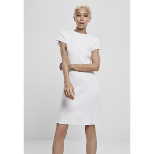 Urban Classics Ladies Rib Tee Dress white - L