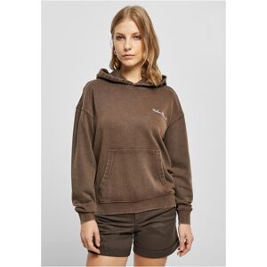 Urban Classics Ladies Small Embroidery Terry Hoody brown - M