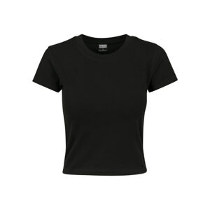 Urban Classics Ladies Stretch Jersey Cropped Tee black - XXL