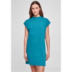 Urban Classics Ladies Turtle Extended Shoulder Dress watergreen - S