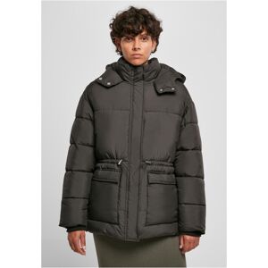 Urban Classics Ladies Waisted Puffer Jacket black - 5XL