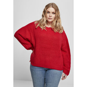 Urban Classics Ladies Wide Oversize Sweater fire red - L