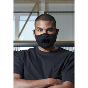 Urban Classics Logo Print Face Mask 2-Pack black - UNI