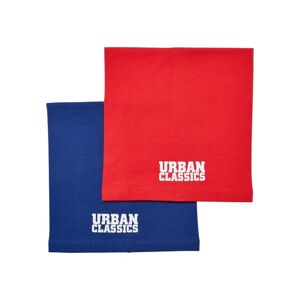 Urban Classics Logo Tube Scarf Kids 2-Pack blue/red - UNI