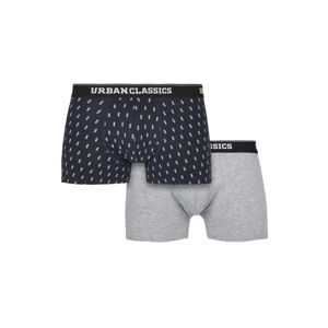 Urban Classics Men Boxer Shorts Double Pack small pineapple aop+grey - L
