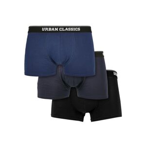 Urban Classics Organic Boxer Shorts 3-Pack darkblue+navy+black - XXL