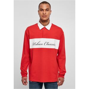 Urban Classics Oversized Rugby Longsleeve hugered - 4XL