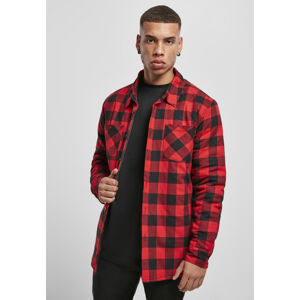 Urban Classics Padded Check Flannel Shirt black/red - S