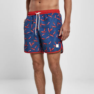 Urban Classics Pattern Retro Swim Shorts pepperoni aop - XL