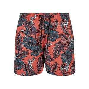 Urban Classics Pattern Swim Shorts dark tropical aop - L