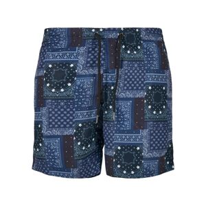 Urban Classics Pattern Swim Shorts navy bandana aop - S