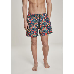Urban Classics Pattern?Swim Shorts blk/tropical - 4XL