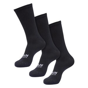 Urban Classics Simple Flat Knit Socks 3-Pack black - 43–46