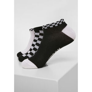 Urban Classics Sneaker Socks Checks 3-Pack black/white - 47–50